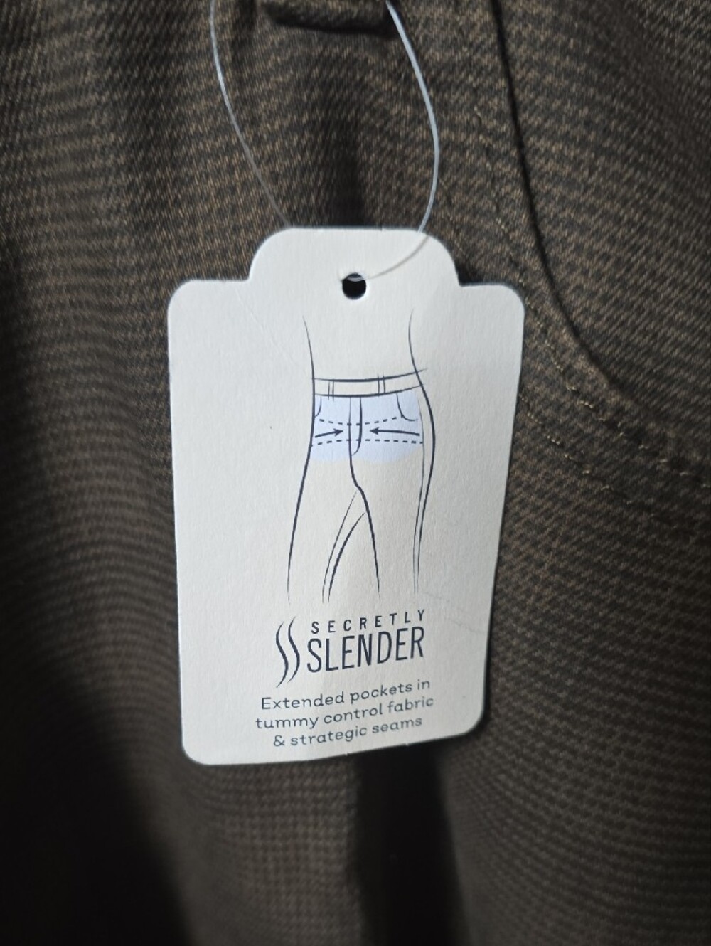 St. John's Bay Brown Plaid Kick Crop Pants Size 18W - Picture 9 of 11
